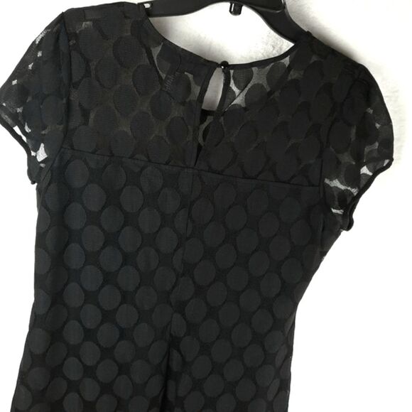 INC INTERNATIONAL CONCEPTS Sheer Polka-Dot Black Mini Dress - Picture 6 of 8
